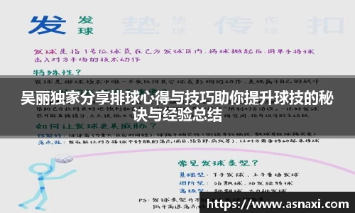 吴丽独家分享排球心得与技巧助你提升球技的秘诀与经验总结